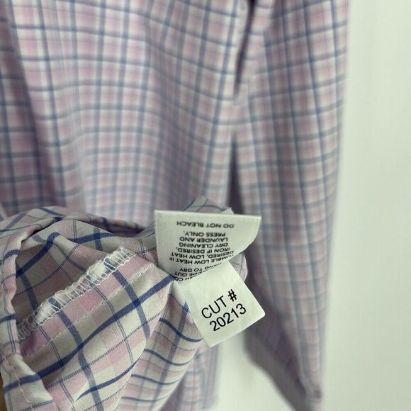 Mizzen + Main Dress Shirt Size XXL Men White Blue Button Up Performance Trim Fit - Picture 8 of 9